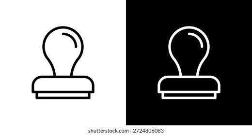 Concepto de logotipo de icono de sello de Aprobación en trazos