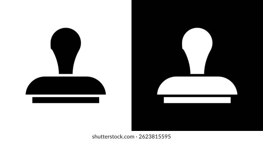 Approval stamp icon for logo web mobile app UI design.