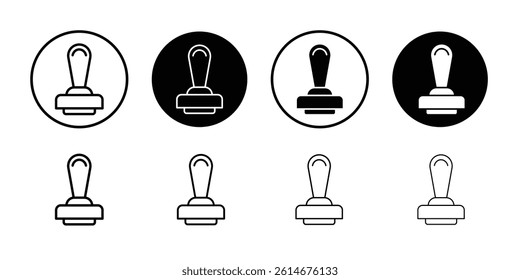 Approval stamp icon Simple outline vector logo