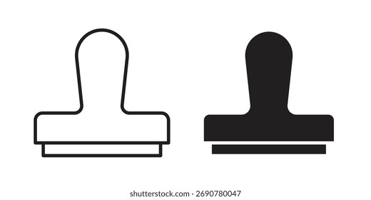 Ícone de carimbo de aprovação símbolo de vetor simples