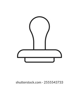 Approval stamp icon vector isolated on white background.