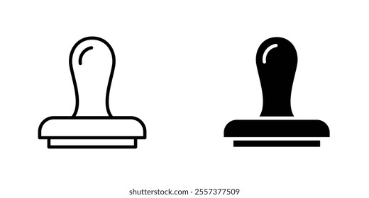 Approval stamp Icon vector. liner and flat style icons set.