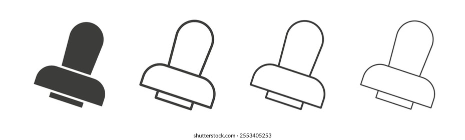 Approval stamp icons collection. vector set in black color