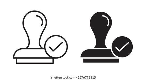 Approval stamp icons pack for ui designs