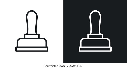 Approval stamp icons. vector set in black colors