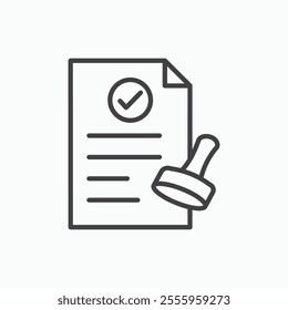 Approval stamp isolated icon. vector illustration.