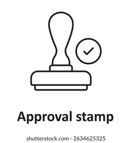 Approval stamp :Vector Icon which can easily modify or edit
