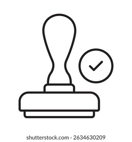 Approval stamp :Vector Icon which can easily modify or edit

