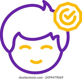 Approval status indicator Line Two Color Vector Icon Design