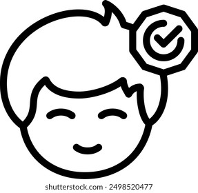 Approval status indicator Line Vector Icon Design