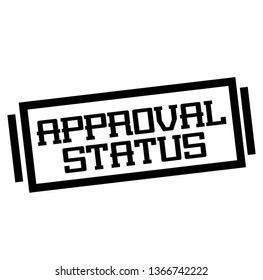 APPROVAL STATUS stamp on white