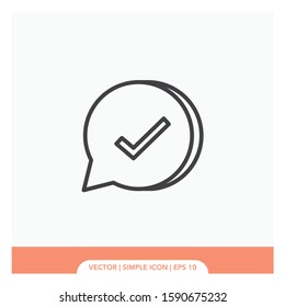 Approval symbol Icon Vector Illustration