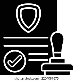 Icono vector de aprobación. Se puede usar para imprimir, móviles y aplicaciones web.