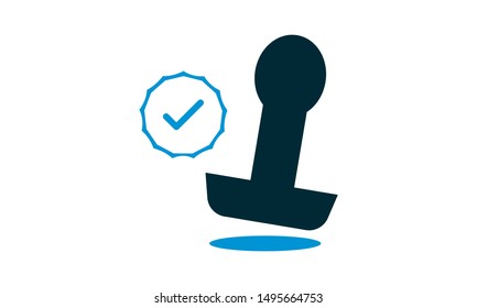 Approval vector icon flat style used for website, mobile apps.