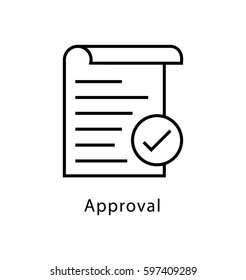 Approval Vector Line Icon