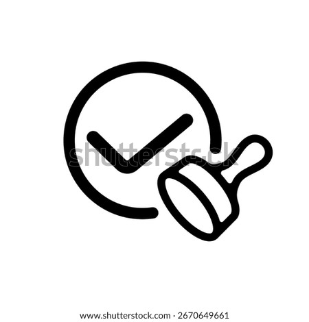 Approval, verification vector icon illustration