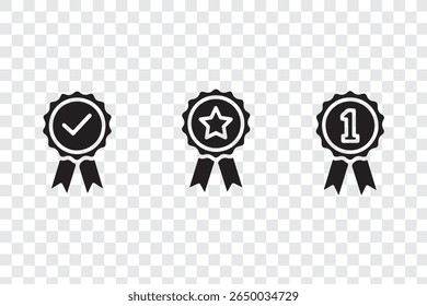 Approval , verified, quality symbol. Certified, qualified medal icon vector.