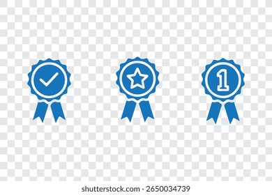 Approval , verified, quality symbol. Certified, qualified medal icon vector.