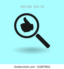 approvals search. vector illustration