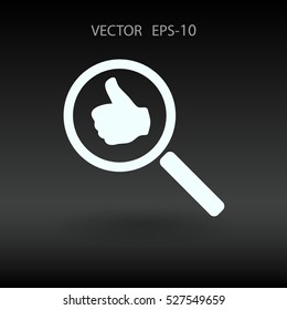 approvals search. vector illustration