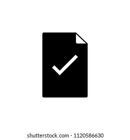 approve accept file or checklist symbol isolated vector icon on white background