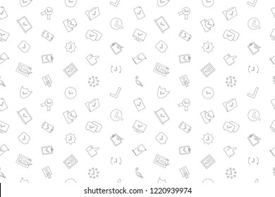 Approve background from line icon. Linear vector pattern. Vector illustration	