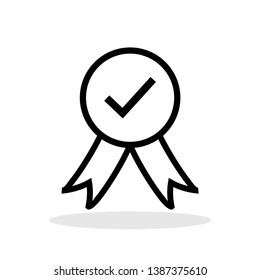 Approve badge icon in trendy flat style. Approve symbol for your web site design, logo, app, UI Vector EPS 10. 