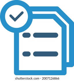 Approve check mark file icon (Vector Illustration)