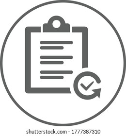 Approve, check mark gray icon