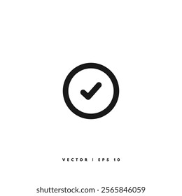 Approve Checkmark Icon. Editable Stroke