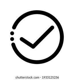 Approve checkmark Icon With Outline Style