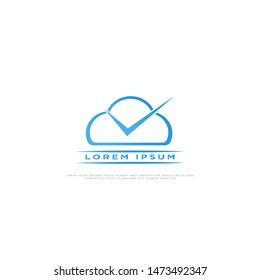 Approve Cloud Logo Icon Design