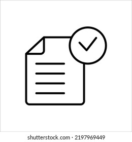 approve concept line icon. Simple element illustration. approve concept outline symbol design.