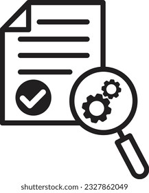 approve document, audit paper icon vector