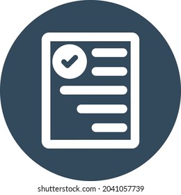 Approve Document Isolated Vector icon which can easily modify or edit

