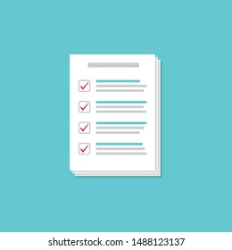 Approve documents icons flat style 