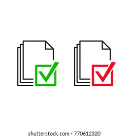 Approve File Icon. Vector illustration