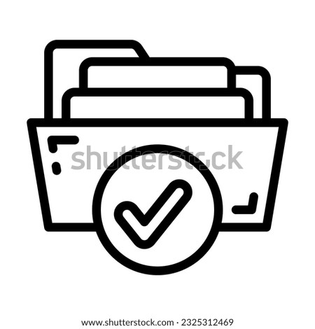 approve folder line icon. Perfect for Graphic Design, Mobile, UI, and Web Masterpieces