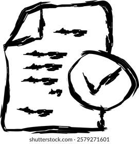 approve icon in Doodle style