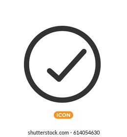 Approve Icon. Tick vector symbol