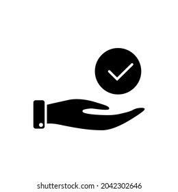 Approve icon vector. Accepted Document illustration sign. Guarantee symbol.