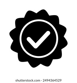 Vektorgrafik des Symbols auf weißem Hintergrund genehmigen.Symbol akzeptieren