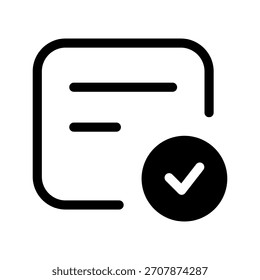 Aprovar ilustração de design de símbolo de vetor de ícone