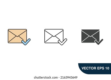 Approve icons  symbol vector elements for infographic web