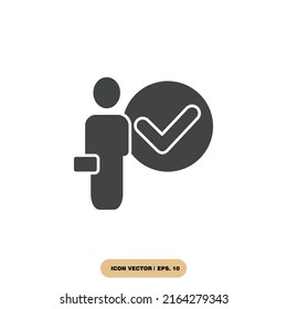 Approve icons  symbol vector elements for infographic web