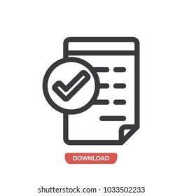 Approve Invoice vector icon