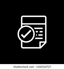 Approve invoice vector icon