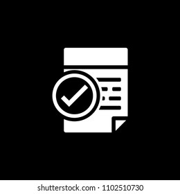 Approve invoice vector icon