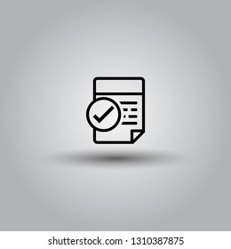 Approve invoice vector icon