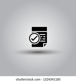 Approve invoice vector icon